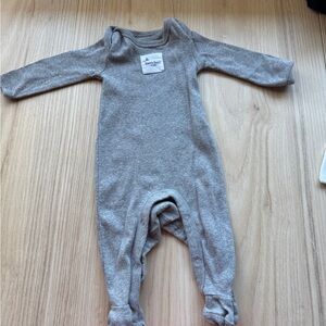 Burt's Bees Baby Gray Footed One Piece